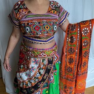 Indian Lehenga Garba Choli Colorful Gujurati Hindu